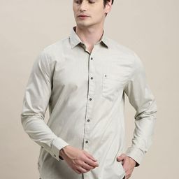 Turtle Men Relaxed Slim Fit Solid Spread Collar Casual Shirt-picture-26