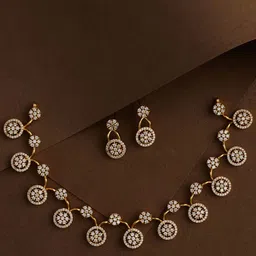 Rujve Jewellery Gold-Plated Stones-Studded Jewellery Set-36