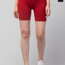 CKARFE Women Pack of 2 Skinny Fit Mid-Rise Cycling Sports Shorts-picture-22