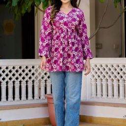 CLANGER Women Floral Printed Peplum Top-picture-20