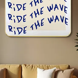 Livin'luxe Blue & White Printed Wooden Wall Painting-image-60