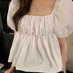 Outzidr Puff Sleeve Empire Top-image-2