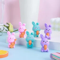 avi solutions Bunny Shape Eraser - Pack of 4 Non-Toxic Eraser image 4