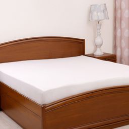 TIDY SLEEP White Solid Waterproof Mattress Protector-90