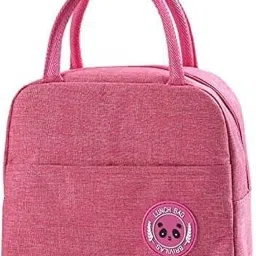Portable and Reusable Insulated Nylon Lunch Bags Women Carrying bag (Black) Waterproof Lunch Bag-image-32