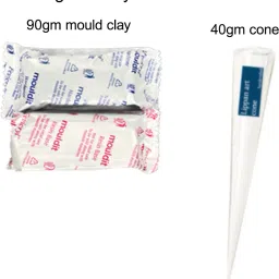 qroof Lippan Art Material DIY Kit with Ceramic Cones, Mould It Clay and Mirrors Blue image 3