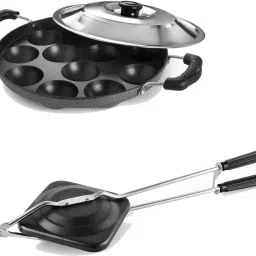 Non-electric Sandwich Maker | 2 Side Handle Appam Patra / Appam pan with Lid K7 0 W Pop Up Toaster-5