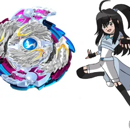 Nightmare Longi /Luinor Startr Bayblade Beyburst B-97 With Launcher-image-11