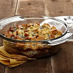 Glass Salad Bowl Glass Casserole Deep Round - (1.5 LTR) Oven and Microwave Safe Serving Bowl with Glass Lid (Set of 1)-27