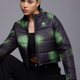 HRX by Hrithik Roshan Dyed Crop Padded Lifestyle Jacket-28