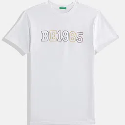 United Colors of Benetton Boys Pure Cotton Typography Printed T-shirt-image-80