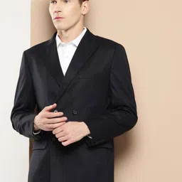 INVICTUS Notched Lapel Double-Breasted Slim Fit Formal Blazer-image-55