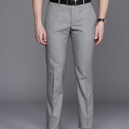 Raymond Men Textured Slim Fit Formal Trousers-image-10