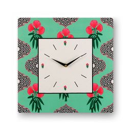 SEJ by Nisha Gupta Set of 2 Wall Art and 1 Square 35.5 cm Analogue Wall Clock image 2