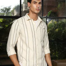 Campus Sutra Multi Stripes Striped Comfort Casual Shirt-picture-7