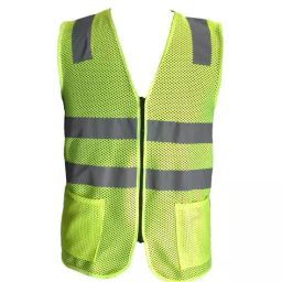 Reatech Polyester Soft Net Mesh Reflective Jacket Fluorescent Yellow RC 04-39