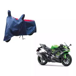 Auto Pearl Waterproof Two Wheeler Cover For Kawasaki Ninja ZX-6R (Red & Blue)-image-68