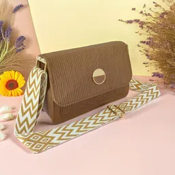 ITALISH Textured Leather Sling Bag-image-6
