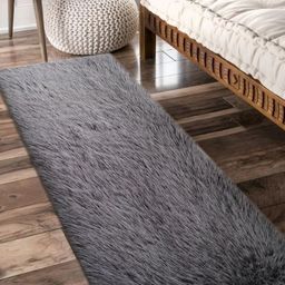 OBSESSIONS Charcoal-Black Rectangular Bedside Runners-57