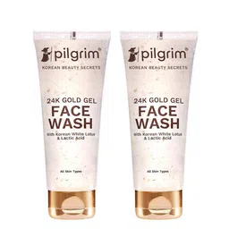 Pilgrim Set Of 2 24K Gold Gel Face Wash with Korean White Lotus & Lactic Acid - 80ml Each-19