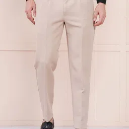 FUKUSO Men Tapered Fit Easy Wash Pleated Formal Trousers-picture-14