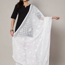 MUFFLY Embroidered Thread Work Dupatta-32