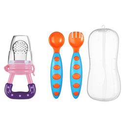 Safe-O-Kid Baby Fruit Nibbler with Feeding/Training Spoon with Box- Combo-image-83