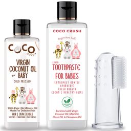 Coco Crush Combo of Virgin Coconut Oil for Babies, 100ml and Ayurvedic Kids Liquid Toothpaste, 200ml & Toothbrush, 1pc-22
