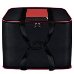 Storite Multi-Purpose Moisture Proof Nylon 131 L Super-Size Large underbed storage bag for Toys/Stationery Paper/Blankets/Clothes - Black/Red (57 x 48 x 48 cm-Rectangular)-20
