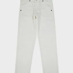 Pepe Jeans Knit Full Length Solid Color Jeans - White-picture-39