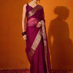 Mitera Zari Organza Saree-picture-43