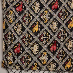 Anouk Rustic Ethnic Motifs Embroidered Pleated Sequinned Kurta with Trouser & Dupatta image 4