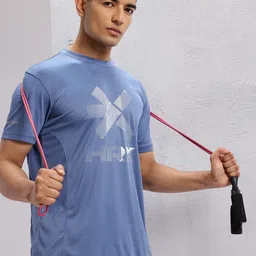 HRX by Hrithik Roshan Men Brand Logo Printed Rapid-Dry Training T-shirt-picture-38