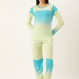 Clt.s Women Colourblocked Pure Cotton Night suit-image-83