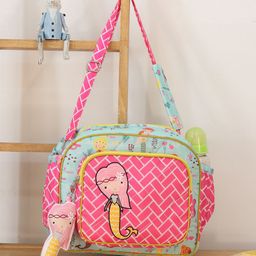 ROSADA Kids Mermaid Printed With Toy Hanging Baby Diaper Bag-16