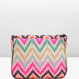 Anouk Geometric Textured Structured Sling Bag with Tasselled image 4