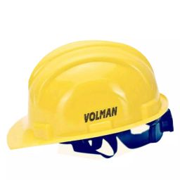 Volman Yellow ISI Mark Ratchet Hard Hat Head Safety Helmet, Pack of 5-image-91