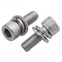 GENERIC 2.5x4 mm Stainless Steel Socket Head Cap Screw with Nut and Washer (Pack of 50 Pcs)-picture-30