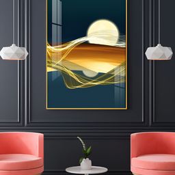 THE NEXT DECOR Modern Vista Glass Finish Vertical Wall Art-image-92