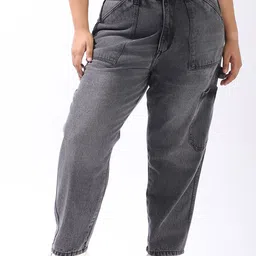 Freeform by High Star Women Comfort Mom Fit High-Rise Heavy Fade Jeans-picture-45