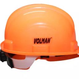 Volman Orange ISI Mark Ratchet Hard Hat Head Safety Helmet, Pack of 5-image-97