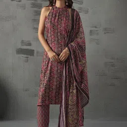 Anouk Women Floral Printed Regular Kurta with Trousers & With Dupatta-6