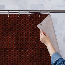 ArtzFolio Brown & Black Printed Waterproof Shower Curtain-image-47