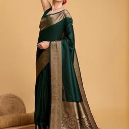 DWIJA FASHION Zari Silk Cotton Banarasi Saree-image-78