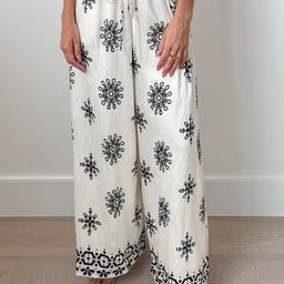 Routes by All About You Printed Round Neck Top With Palazzos Co-Ords-picture-6