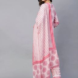 Anouk Rustic Women Ethnic Motifs Printed Regular Kurta with Trousers & With Dupatta image 4