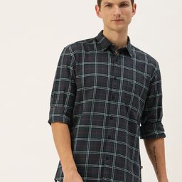 Parx Slim Fit Checked Pure Cotton Casual Shirt-image-76