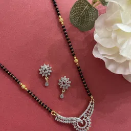 Digital Dress Room Gold-Plated AD-Studded & Beaded Jewellery Set-6