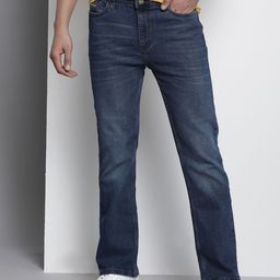 The Indian Garage Co Men Bootcut Light Fade Stretchable Jeans-image-81