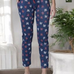 Kryptic Women Pack Of 2 Printed Pure Cotton Mid-Rise Lounge Pants-image-78